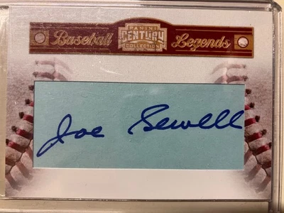 2010 Century Collection Souvenir Cuts /100 Joe Sewell #29 Cut Signature Auto HOF - Image 1 of 2
