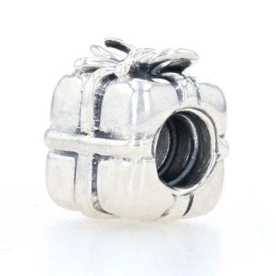 New Authentic Pandora Present Charm - Sterling Silver 925 Gift Box 790300 Retd - Image 1 of 4