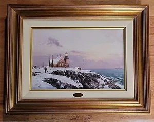Thomas Kinkade Block Island Archive Collection 1998 Framed Canvas Litho RI - Picture 1 of 12