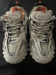 Size 11, Balenciagas Track Trainer White & Orange, (no insoles, no box) - Picture 1 of 6
