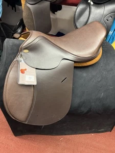 NWT Peter Dever Celine Brown Leather Saddle 16" Wide HALF PRICE - Picture 1 of 10
