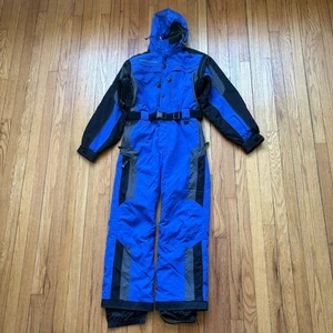 VTG Obermeyer JR 18 SnowSuit Ski Snowboard Blue Black Waterproof Insulated Mach1 - Picture 1 of 13