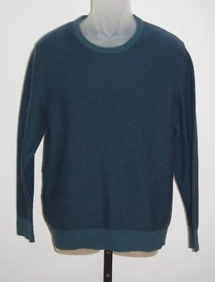 Apt 9 Mens Banded Bottom Sweater Shirt Size M Blue Long Sleeve Crew Neck - Image 1 of 4