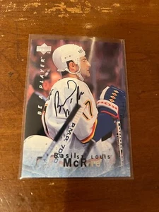 1996/7 Be A Player BAP Basil McRae Autogramm St. Louis Blues - Bild 1 von 1