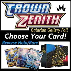 Pokemon TCG: Crown Zenith | Choose Your Card | Reverse Holo/Rare/GG Gallery - NM - Picture 1 of 36