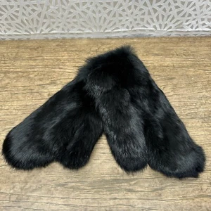 Women's Real Fur Mittens Girls Ski Wrist Glove Mitts - Picture 1 of 4