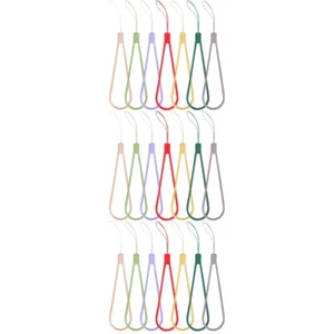 Set of 3 Braided Silicone Lanyard Mobile Phone Straps Wrist Wrap - Zdjęcie 1 z 12