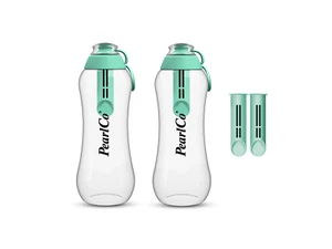 Zwei Trinkflaschen SOFT mit Filter 0,7 Liter + Ersatzkartuschen - Bild 1 von 35