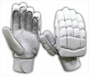 Cricket Batting Gloves Plain White MC 23 Pittards Palm + Mens LH + Au Stock
