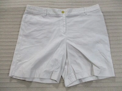 Pantalones Cortos Talbots Mujer 14 Marfil Perfecto 6” Chino Algodón Span Bolsillos Cortados Botón Foto 1 de 4