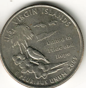 USA - 2009P - Washington ¼ $ - Virgin Islands - Rare - #16866 - Picture 1 of 2