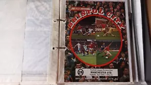 Bristol City v Manchester United Man Utd League 1977/78 Season *FREE POST* - Picture 1 of 1