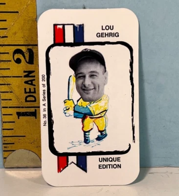 Rare Spot the Winner Unique Edition Baseball Game Card: Lou Gehrig #36 - Image 1 of 2