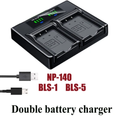 Dual Battery Charger For OLYMPUS BLS-5 BCS-5 Olympus OM-D E-M10 Mark II III IV - Image 1 of 4