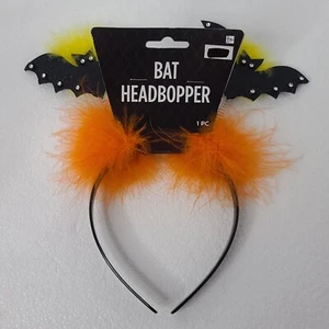 Feather BAT HEADBOPPER Headband Halloween Party Costume Accessory NEW - Picture 1 of 2