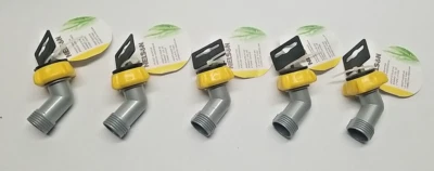 Adaptador de grifo de manguera exterior de cuello de cisne giratorio de metal Nelson 853064-1001 lote de 5 Foto 1 de 4