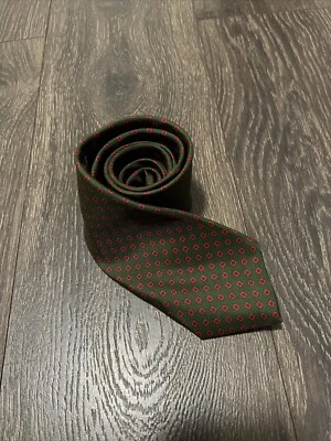 Vintage  Bernard Shepard mens silk 53” Tie Green Red - Image 1 of 4