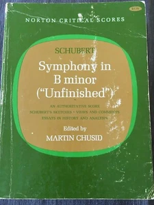 Schubert Symphony B Minor Martin Chused Norton Critical Scores 1968 - Picture 1 of 1