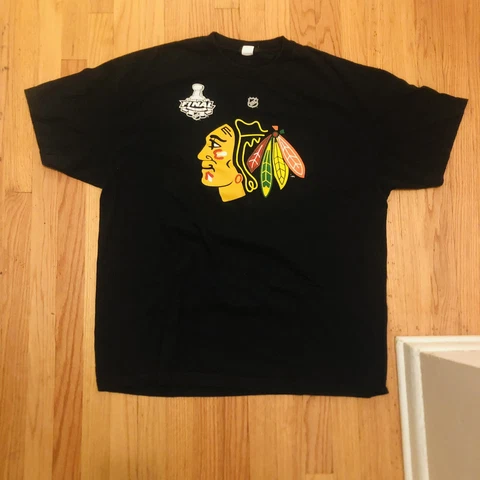 Patrick Kane #88 Chicago Blackhawks NHL T-shirt Reebok XL 2010 Stanley Cup Final Cover