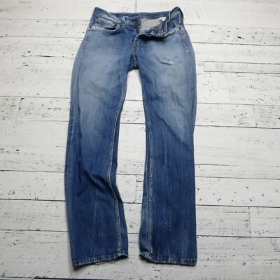 Vintage Pepe Jeans Mens 32x34 Blue Denim Button Fly Distressed Y2K Skinny Fit - Image 1 of 4