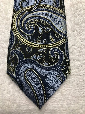 ALEXANDER JULIAN CORBATA HOMBRE NEGRO AZUL AMARILLO 3,25 X 60 Foto 1 de 4