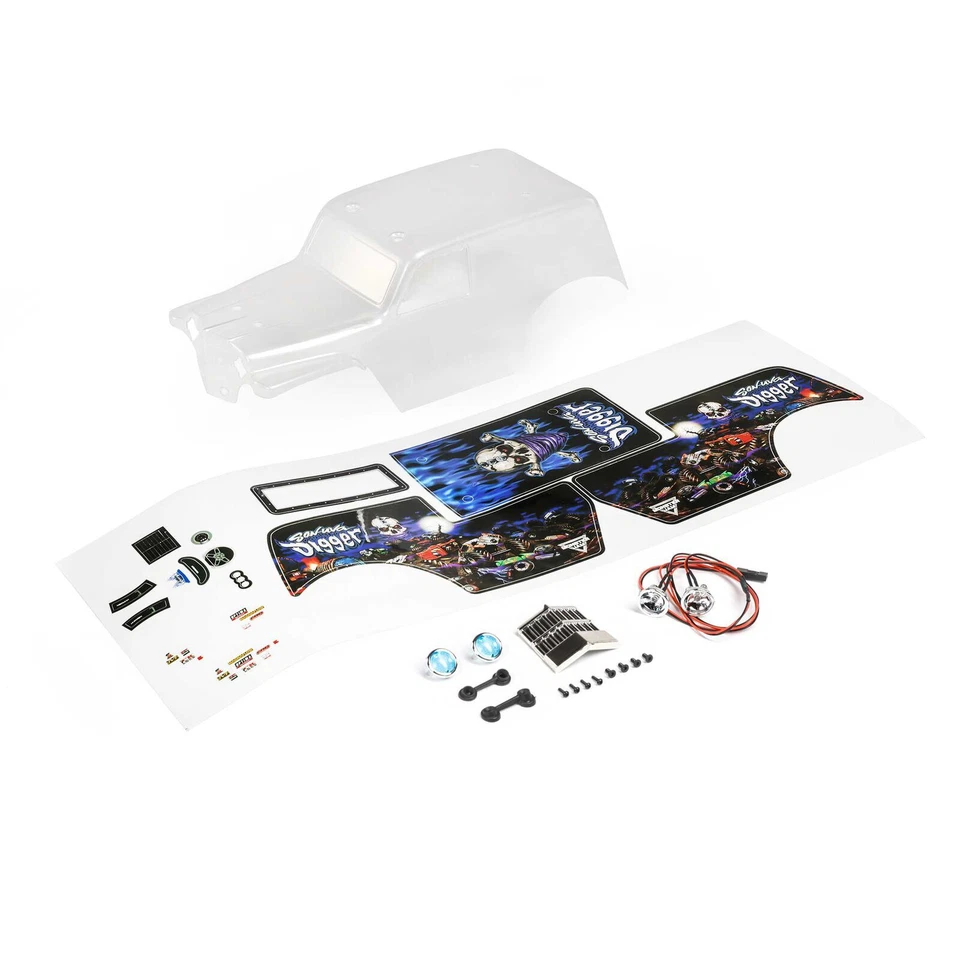 Losi LOS210047 Clear Body Set for Son Uva Digger 1/18 Mini LMT - Image 1 of 1