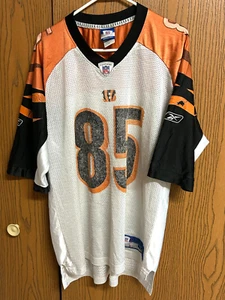 Reebok White On Field Herren L Chad Johnson Trikot Distressed - Bild 1 von 11
