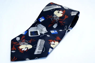 Corbata para hombre Looney Tunes Taz Tazmanian Devil Computer Frustration 1998 de colección  Foto 1 de 4