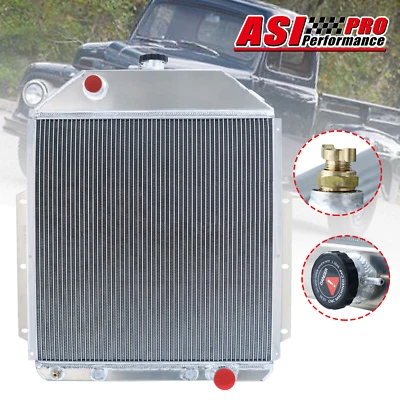 Radiador de aluminio de 3 filas para Ford F1 F2 F3 1942-1952 motor Chevy V8 solo NUEVO Foto 1 de 4