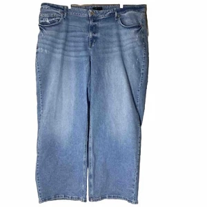 Edgely Women's Plus Size Curvy High Rise Wide Leg Boyfriend Jeans 24W - Picture 1 of 9