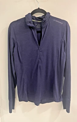NEW Brooks Run Happy Blue Lightweight Running Jacket Women's Medium Packable - Image 1 of 4