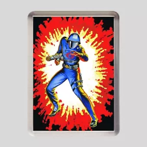 CARTA COMANDANTE COBRA ART 50 mm x 35 mm magnete frigorifero GI Joe vero eroe americano - Foto 1 di 2