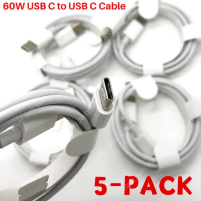 Lot 60W USB-C to USB-C Cable 3/6Ft PD Fast Charger Cord For Samsung Macbook iPad - image 1 of 4