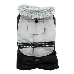 Doggie Design Alpine All-Weather Dog Coat - Black and Gray   X-SMALL & SMALL - Picture 1 of 6