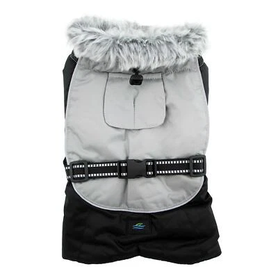 Doggie Design Alpine All-Weather Dog Coat - Black and Gray   X-SMALL & SMALL - Image 1 of 3