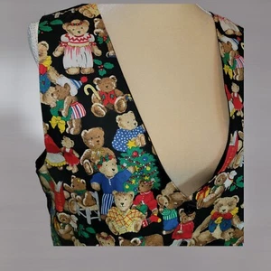 Christmas Bears L /XL  Sostanza Vest Presents and Trees Not Ugly T09 - Picture 1 of 6