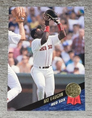 Mo Vaughn 1993 Leaf Red Sox #432  *H289* - Image 1 of 2