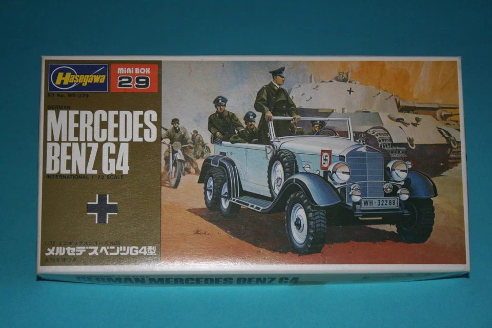 HASEGAWA MB-029 - MERCEDES BENZ G-4 - UNCENSORED VERSION - 1:72 Kit - Immagine 1 di 4