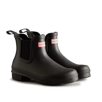 NOVAS Botas de Chuva Femininas Impermeáveis Chelsea Originais Hunter Pretas 7,8,9,10,11 - Imagem 1 de 4