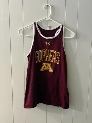 Under Armour Minnesota Gophers Tank Top Women’s Small Heatgear Maroon U Of M S4 - Image 1 of 4