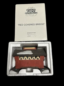 Vintage 1994 Dept 56 Heritage Village Collection "Red Covered Bridge" Retired - Bild 1 von 7