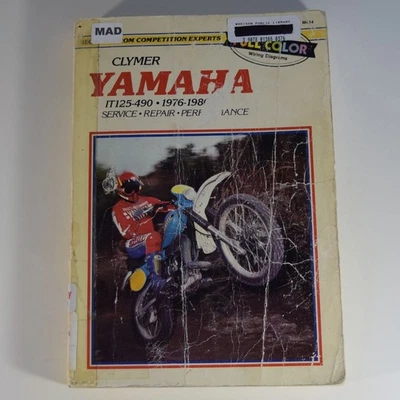 Yamaha Clymer IT125-490 Singles 1976-1986 Manual de rendimiento de reparación de servicio M414 Foto 1 de 4