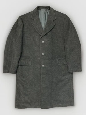 Sobrecasaco de luxo Ermenegildo Zegna 58R masculino lã carvão feito na Itália - Imagem 1 de 4