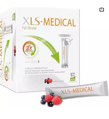 XLS MEDICAL XLSMedical Fettbinder natürlicher Appetit und Gewichtsverlust 90 Beutel Ablaufdatum NOV21