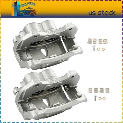 Front Pair w/ Bracket For 2010-2014 Cadillac CTS V6?3.0L AWD Brake Calipers Foto 1 de 4