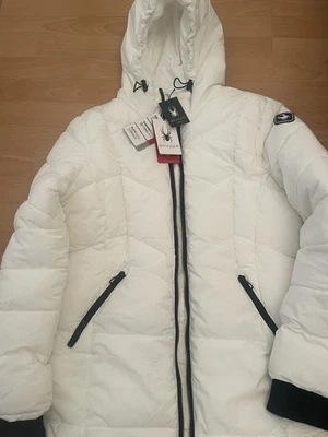 Women's Spyder padded jacket  white L BNWT Rrp $240 - Image 1 of 4