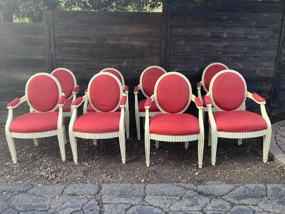 Juego De 8 Sillas De Comedor Estilo Luis XVI A.Rodin De Colección Foto 1 de 4