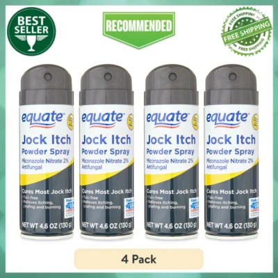 [Paquete de 4] Spray en polvo Equate para alivio de la tiña inguinal 4,6 OZ Foto 1 de 4