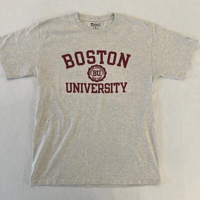 New Authentic Boston University Terriers Champion Shirt Adult Medium Gray NCAA - Image 1 of 4
