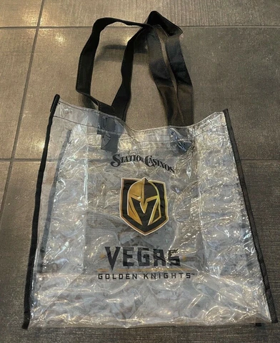 New VGK Hockey Vegas Golden Knight Clear Stadium Approved Tote Bag Casino Logo Cover